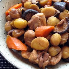 A picture of Simmered Chestnuts, Chicken & Shiitake.