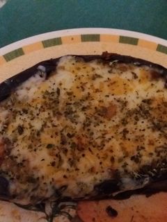Una foto de Berenjenas rellenas al microondas