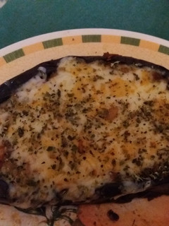 Una foto de Berenjenas rellenas al microondas