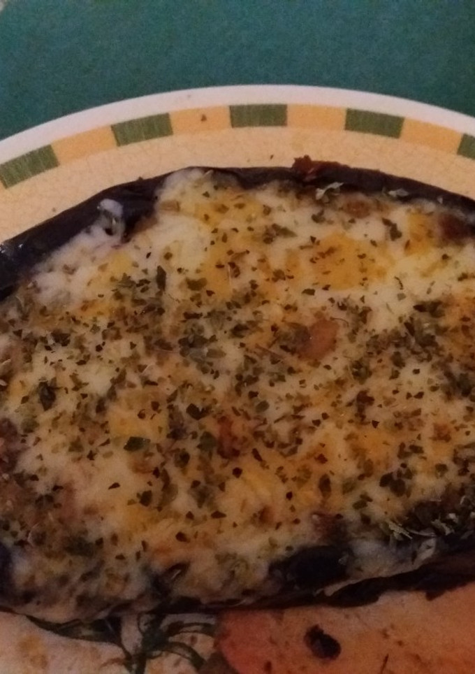 Una foto de Berenjenas rellenas al microondas