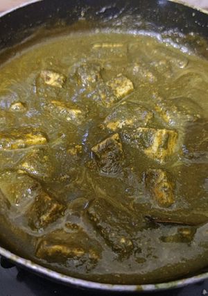 A picture of Spinach Malai Paneer.