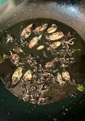 Foto resep Cumi hitam pedas