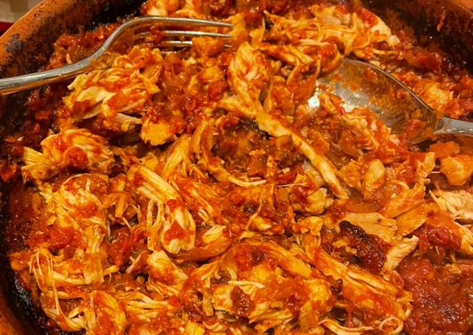 Spicy pulled chicken