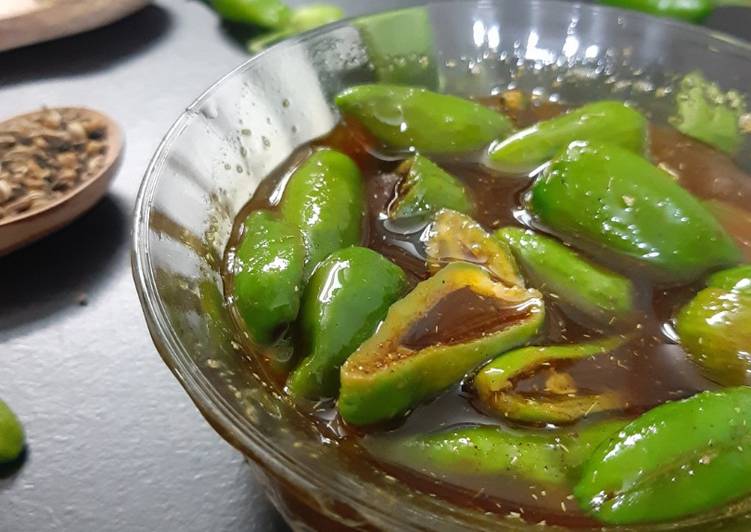 লঙ্কার আচার (green chili's achar recipe in bengali)