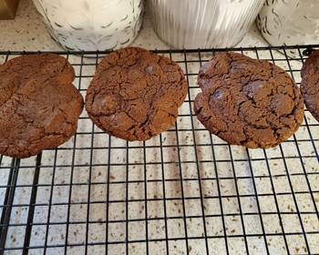 How To Serving Recipe Dark Chocolate Chocolate Chip Brownie Cookies Yummy