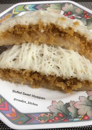 A picture of Stuffed Sweet Idiyappam (Sweet String Hoppers).