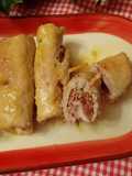 Involtini di lonza di maiale con senape e speck