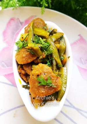 A picture of 🔹Gavar Potato dhokli:.