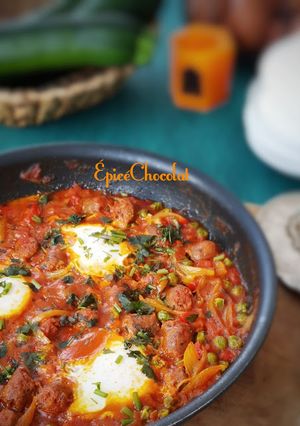 Une photo de Tajine merguez oeufs