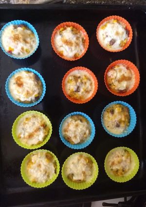 Una foto de Muffins de choclo y pollo