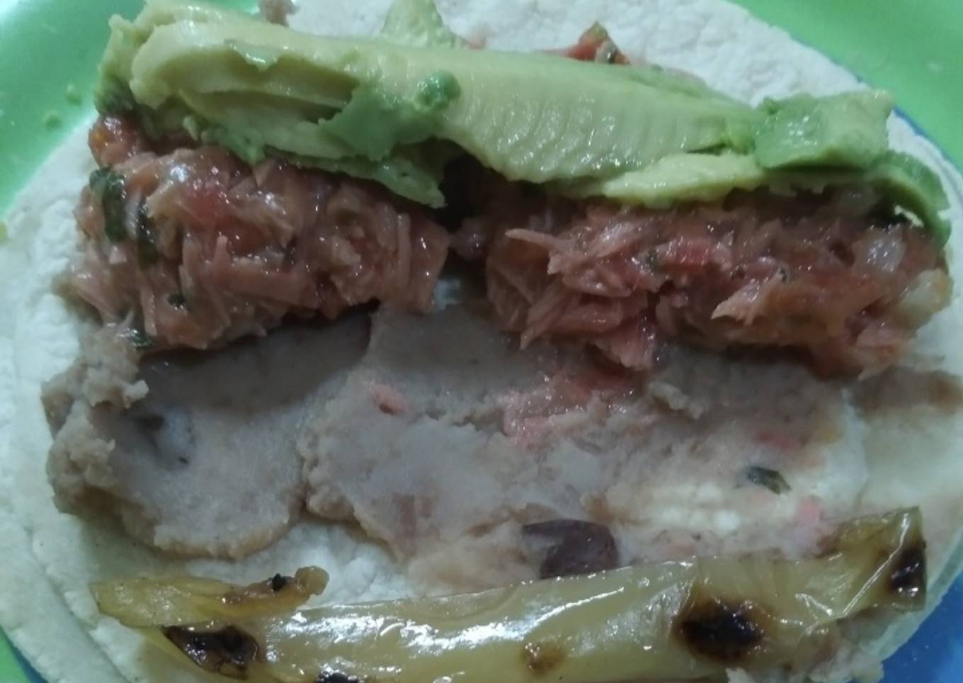 Taco suizo de atún ahumado