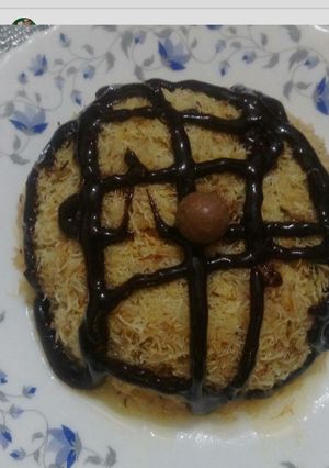 صورة لوصفة مولتن كنافة بالشوكولاتة بدون فرن سريعة 😍