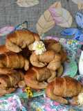 Medialunas integrales sin azúcar rellenas de dulce de membrillo🥐