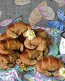 Medialunas integrales sin azúcar rellenas de dulce de membrillo🥐