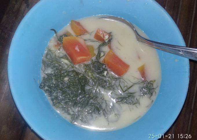 Resep Sayur Bobor Daun Adas dan Pepaya Mengkal yang Lezat Sekali