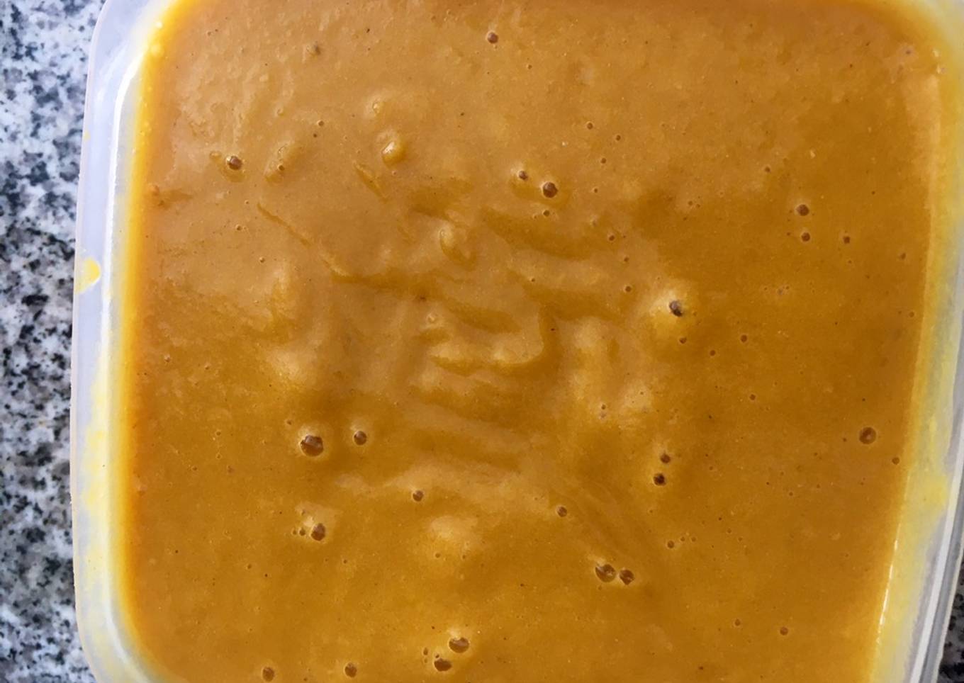 Crema de auyama, con pollo