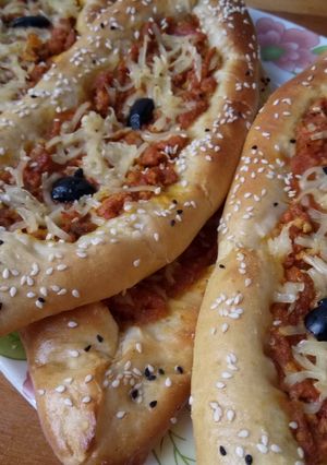 صورة لوصفة بيتزا تركية 😋😋😍😍