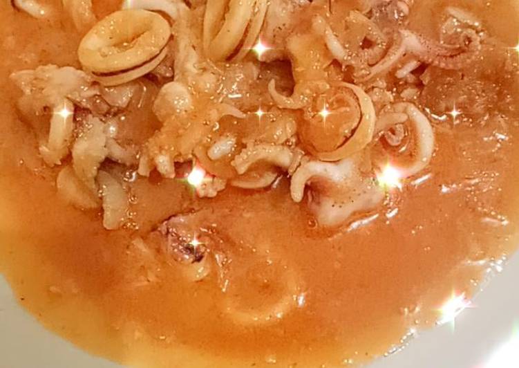 Resep Terbaik Cumi asam manis Gurih Mantul