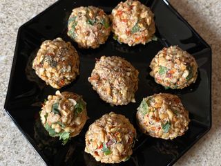 Cranberry Hazelnuts Goat cheese truffles