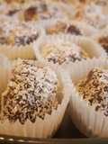 Chocolate Truffles with Shredded Coconut