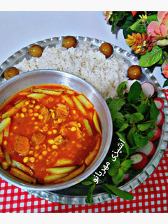 عکسی از دستور خورش قیمه با آلو