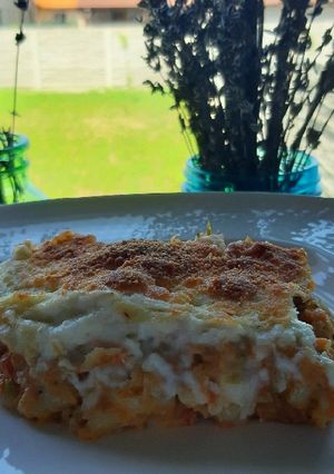 O poză a rețetei Paste la cuptor gratinate cu legume.