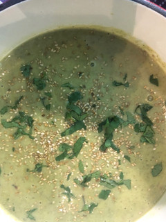 Una foto de Sopa de zapallo italiano (Gajar Shorba)