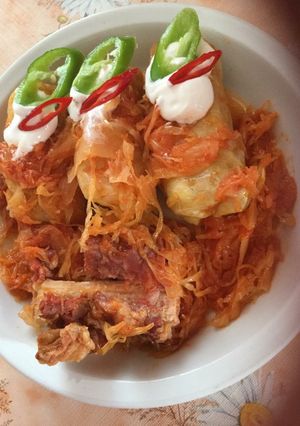 Szabolcsi töltött káposzta bulgurral recept fotója