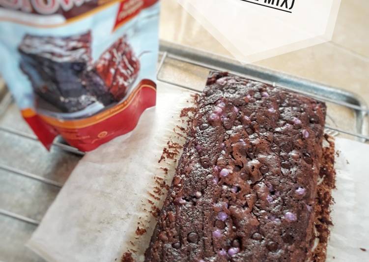 Resep Brownies  Panggang  Haan Instant Cake Mix oleh Siva 