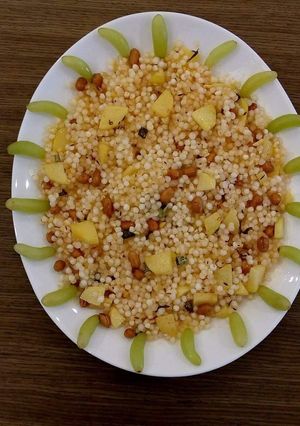 A picture of Sabudana khichdi/sago khichdi.