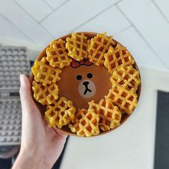 A picture of Coco Mango Waffles (sugar-free).