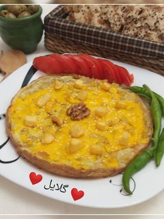 عکسی از دستور املت سیب زمینی پنیری 😋