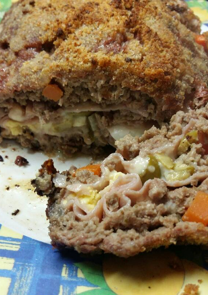 Una foto de Pan de carne relleno!