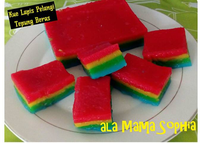 Resep Kue Lapis Pelangi Tepung Beras Oleh Mama Sophia Cookpad