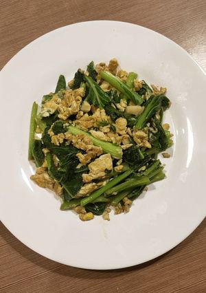Foto resep Caisim (sawi hijau) cah telur