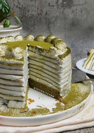 Foto resep 🍵 MATCHA CREPES CAKE 🍵