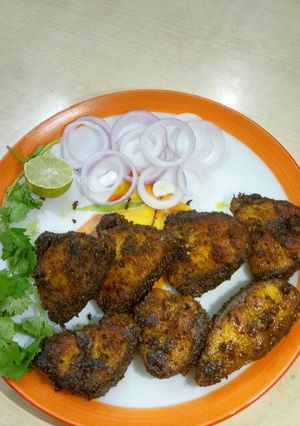A picture of Fish Fry in Bihaari style.