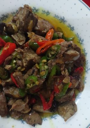 Foto resep Oseng ati ampela mercon
