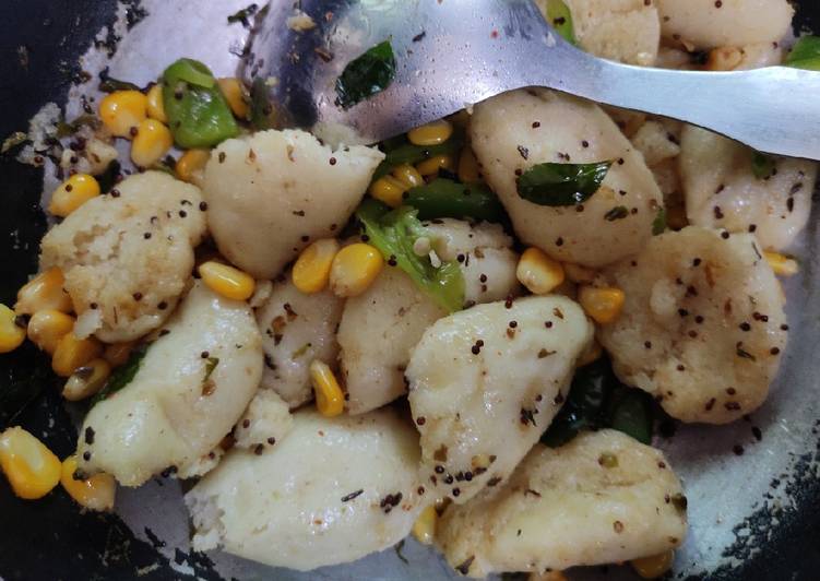 Recipe of Any-night-of-the-week Rava Idli without ENO