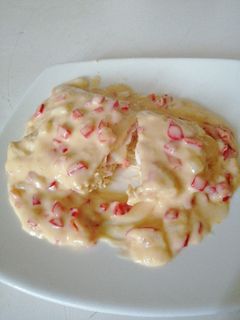 Una foto de Pechugas rellenas en salsa de pimiento
