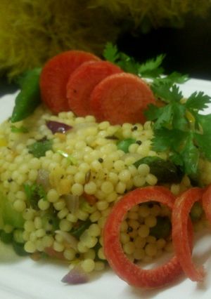 A picture of Vegetable couscous upma.