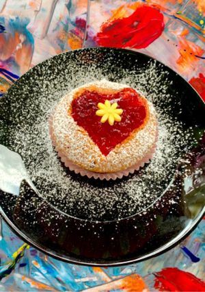 Foto di Tortino al Cioccolato, Amaretti e Fragole