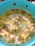 Purslane with Pork in Green Chile Sauce