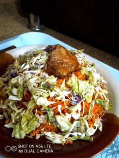 A picture of White and Purple Cabbage Salad.