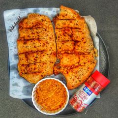 A picture of Corn Stuffed Garlic Bread.