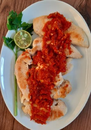 Foto resep Ayam Bakar diet bumbu merah (220 kkal/100gram)