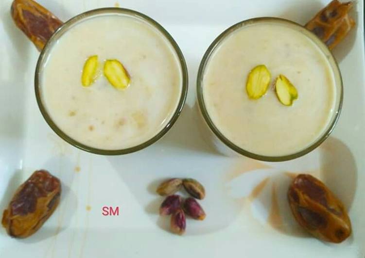 Recipe of Favorite Dates Lassi with pistachios