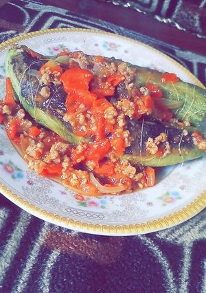A picture of Stuffed Qeema Karela.