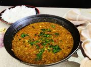 A picture of red lentil curry
