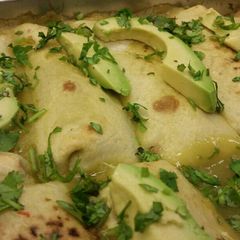 A picture of Coconut Beef Enchiladas .